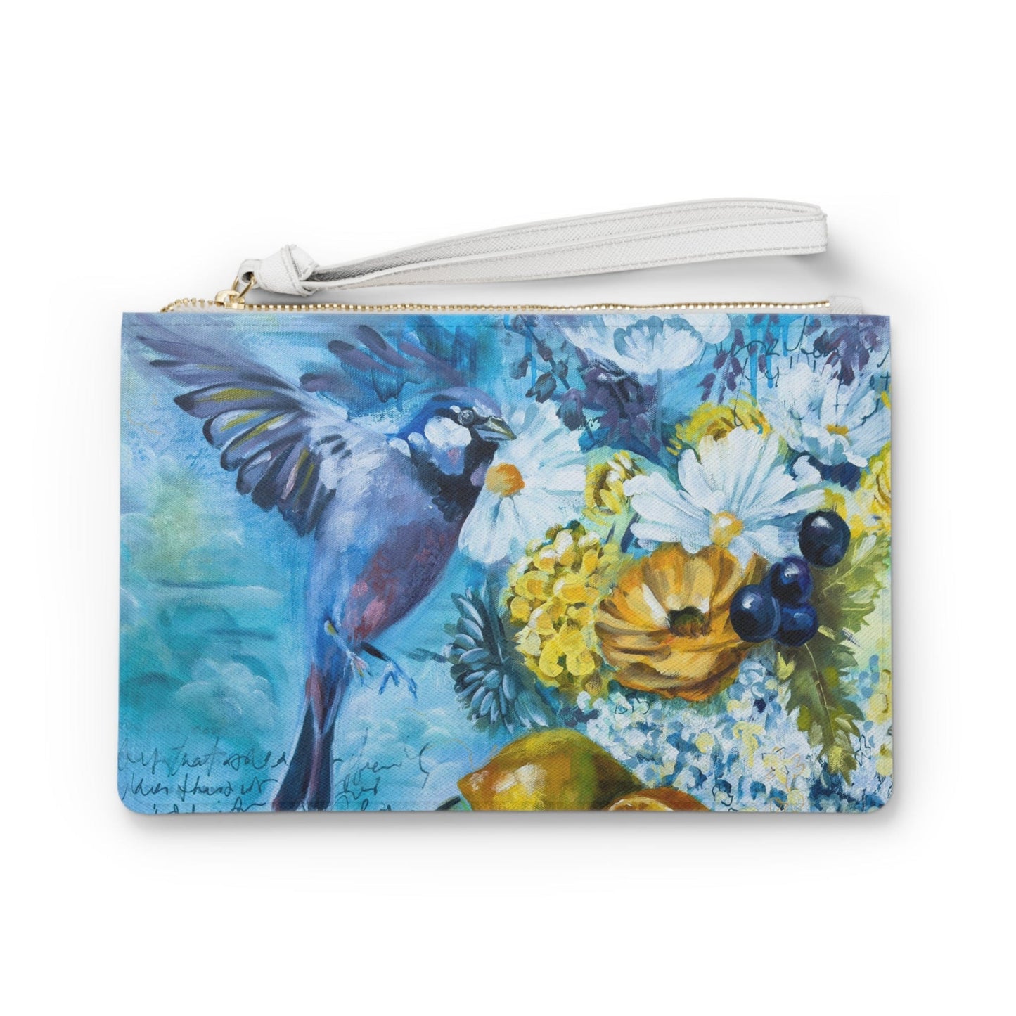 Printify Bags One size Bird and Fruit Clutch Bag