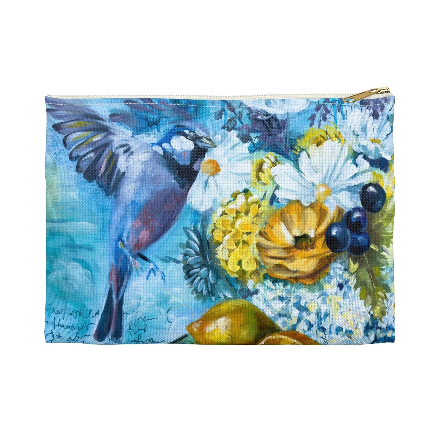 Printify Bags Small / White zipper Accessory Pouch by Linda McClure