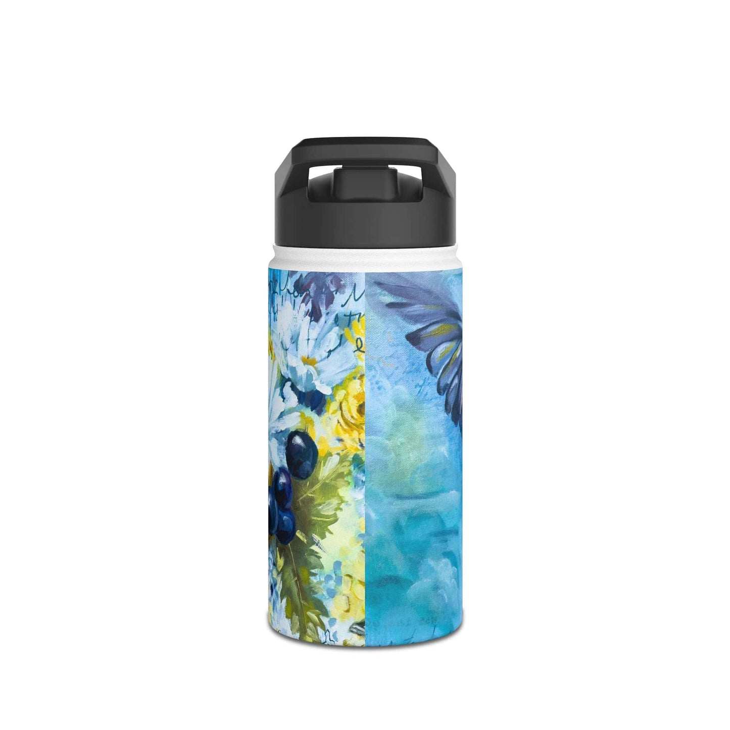 Printify Mug 12oz / White Water Bottle - Restless Abundance Painting by Linda McClure