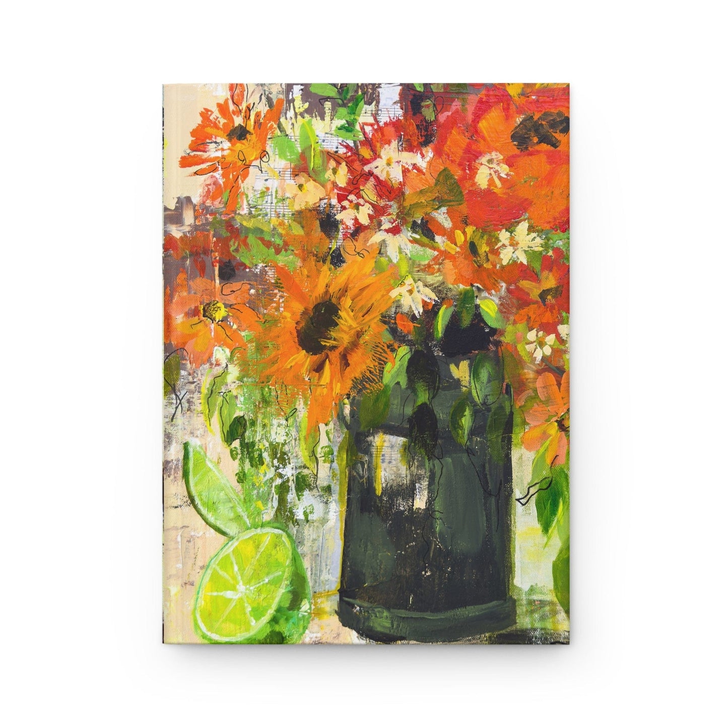 Printify Paper products Journal Afternoon Limes Hardcover Journal