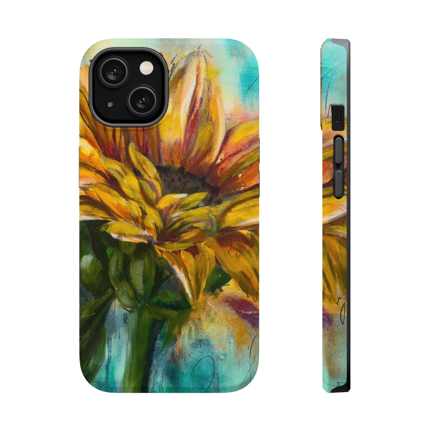 Printify Phone Case iPhone 14 / Matte Sunflower MagSafe Tough Cases
