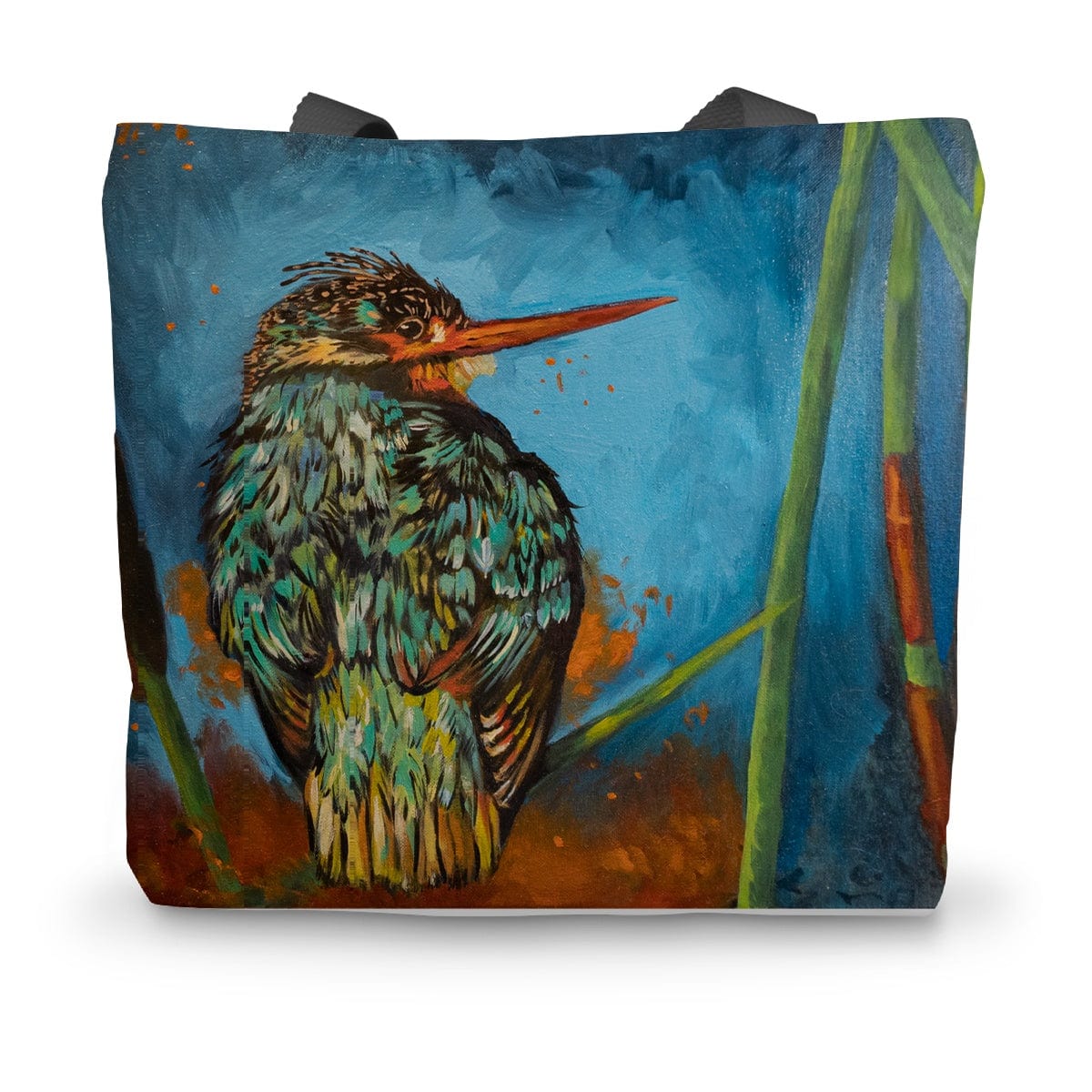 Prodigi Homeware 14"x18.5" Kingfisher at Rest Canvas Tote Bag