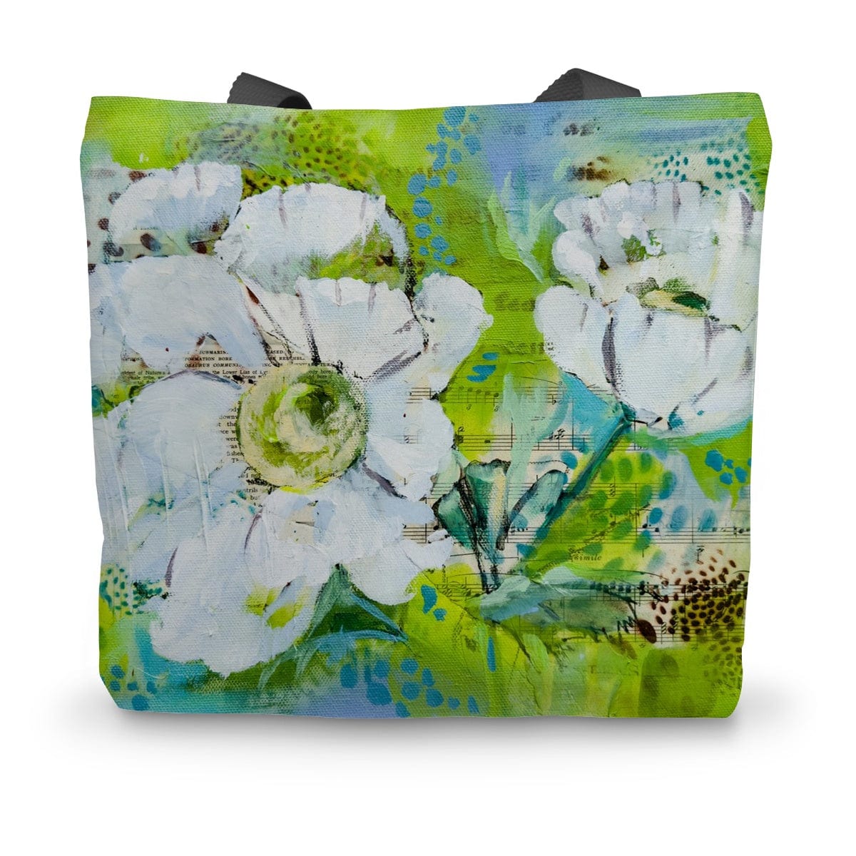 Prodigi Tote 14"x18.5" Flower Music Series Anemone Print Canvas Tote Bag
