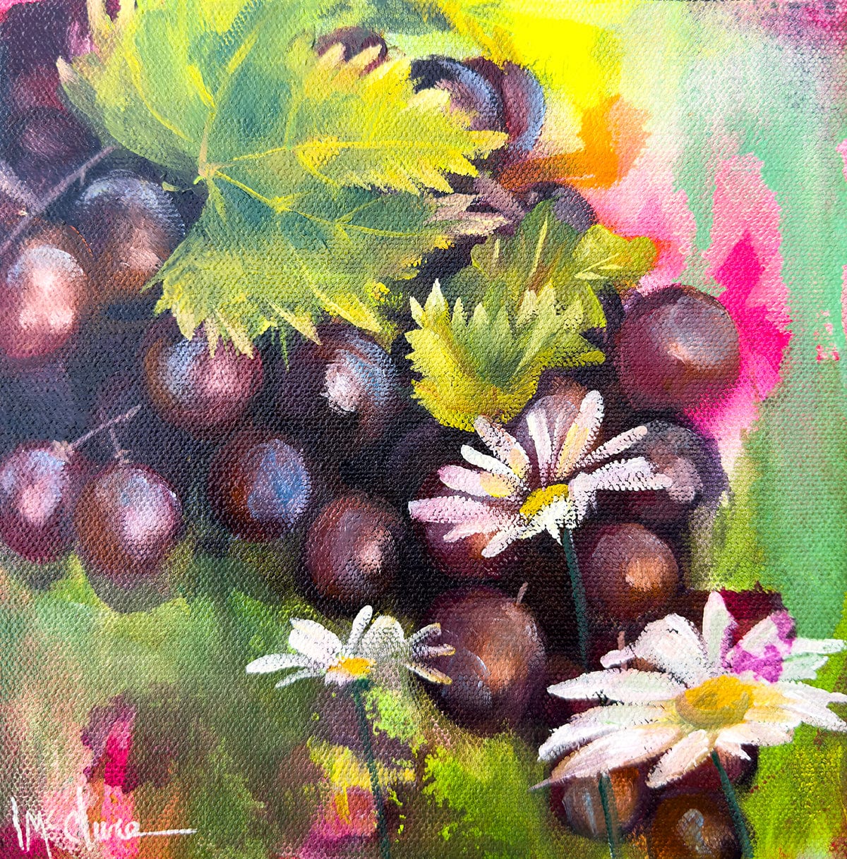 Linda McClure Art 0riginal Painting Cabernet