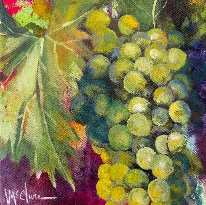 Linda McClure Art 0riginal Painting Chardonnay