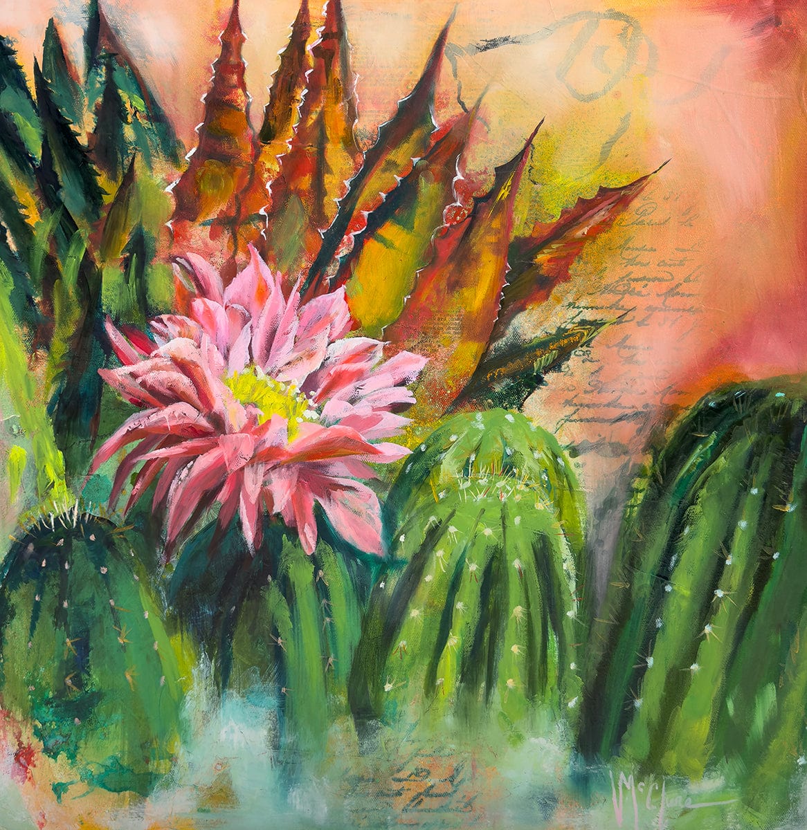 Linda McClure Art 0riginal Painting Desert Glow