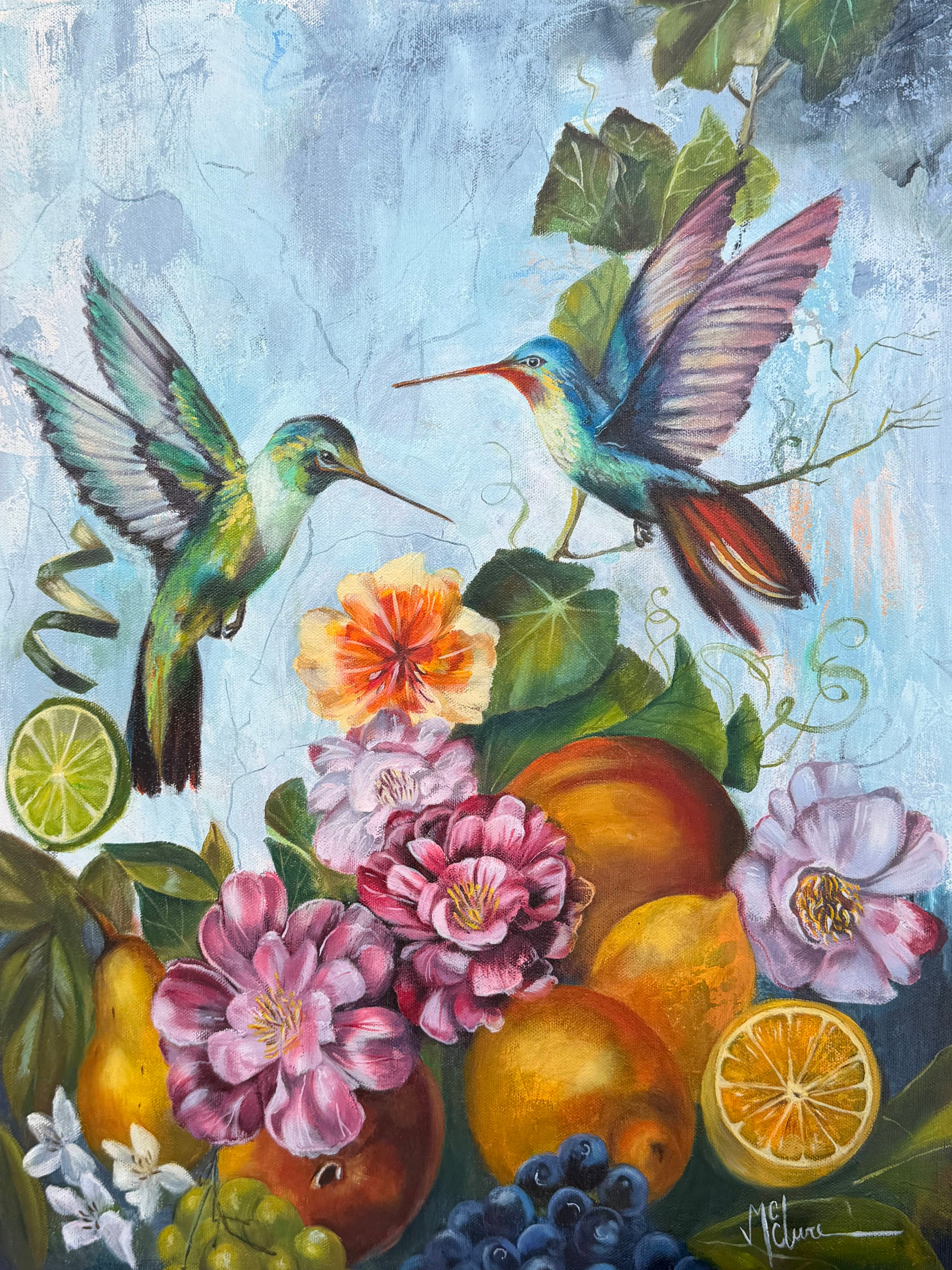Linda McClure Art 0riginal Painting Fluttering in the Bright Morning