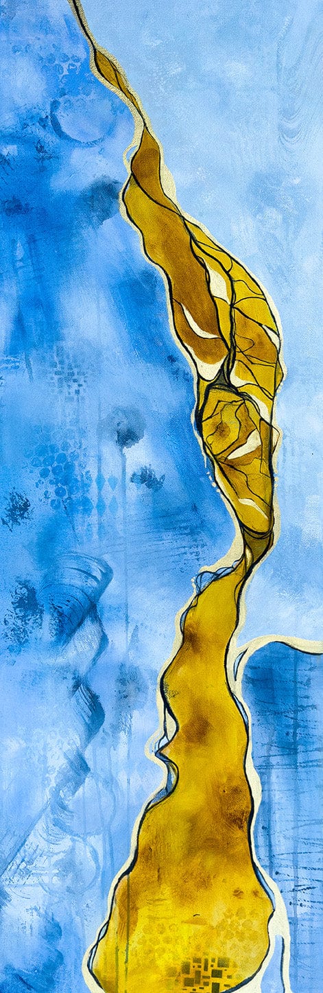 Linda McClure Art 0riginal Painting Golden Currents
