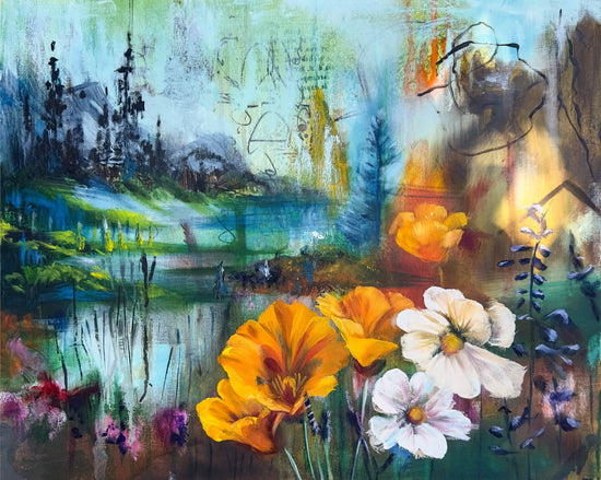 Linda McClure Art 0riginal Painting Hike Day