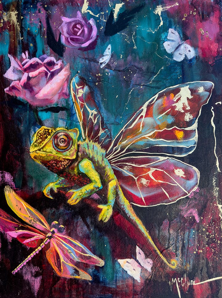 Linda McClure Art 0riginal Painting Keeper of Shifting Realms