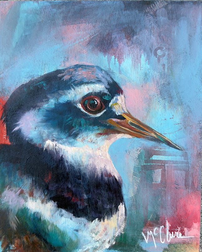 Linda McClure Art 0riginal Painting Killdeer