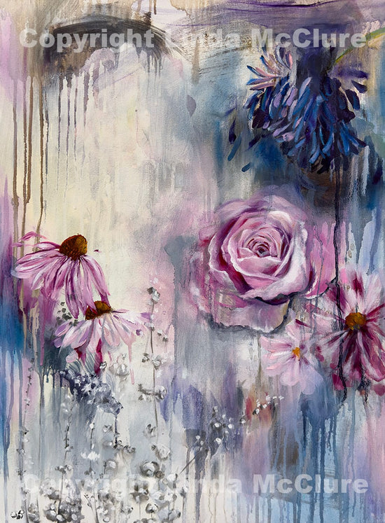 Linda McClure Art 0riginal Painting Lavender Light
