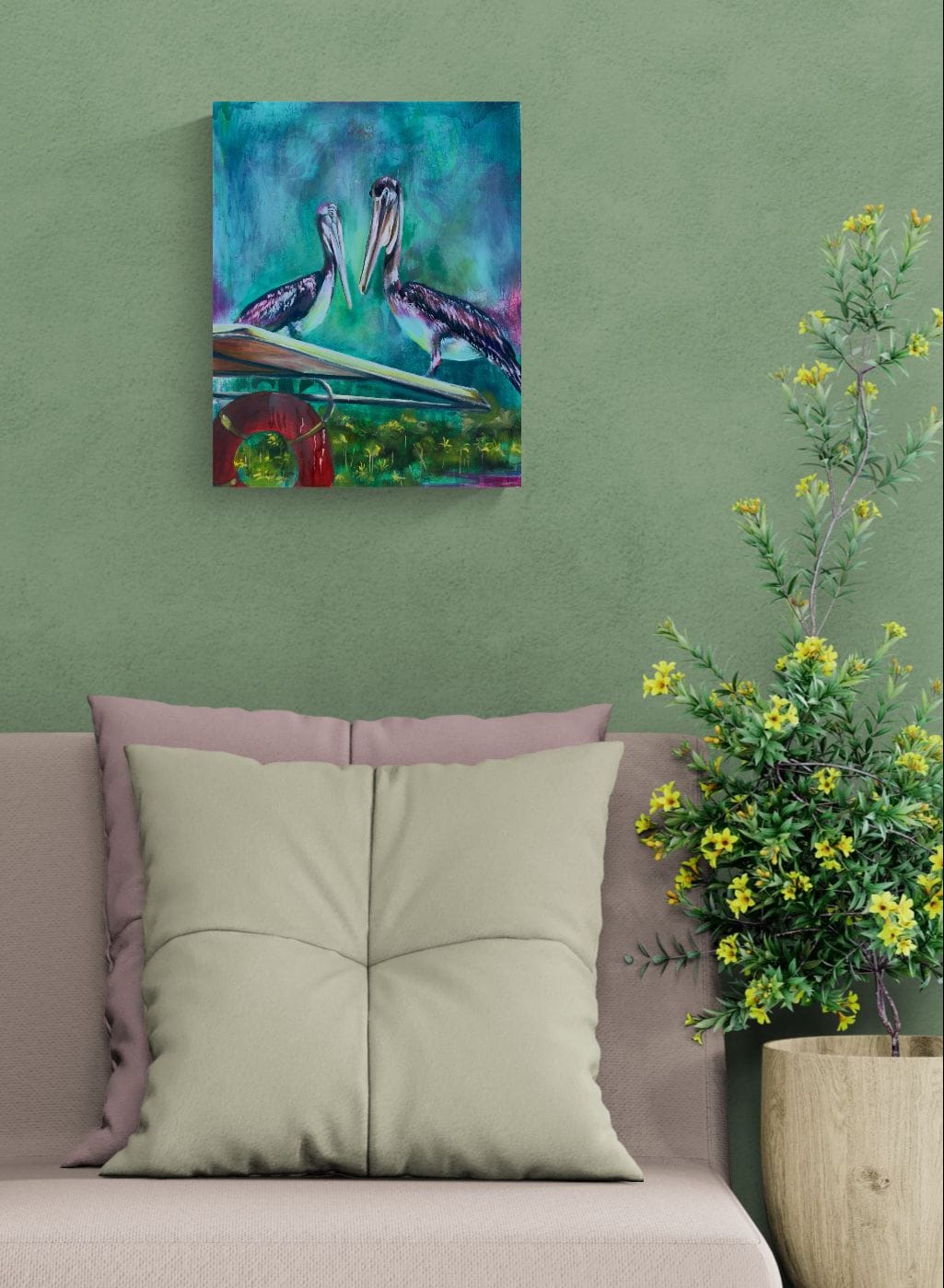 Linda McClure Art 0riginal Painting People Watching