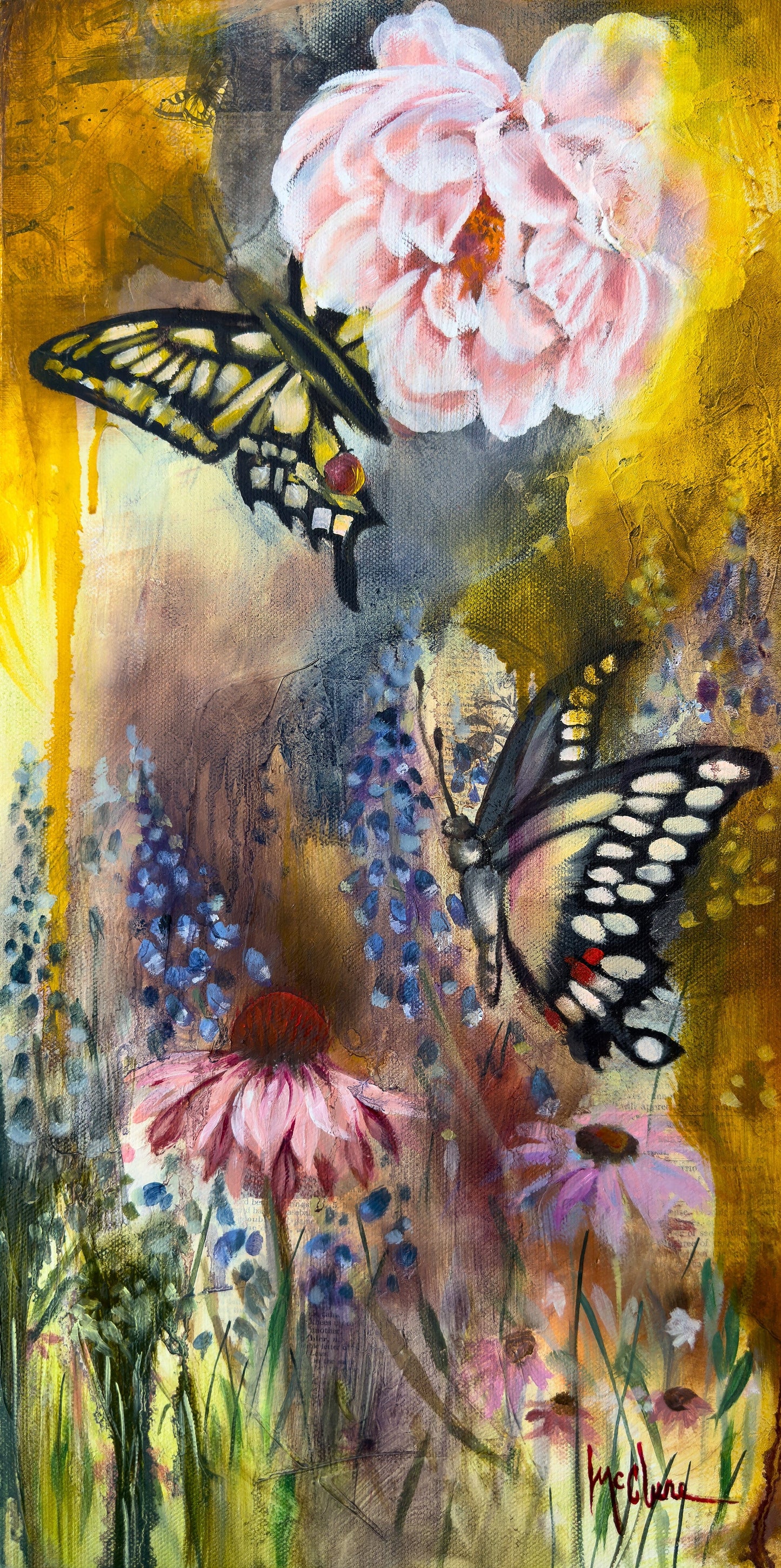 Linda McClure Art 0riginal Painting Warm Contemplation