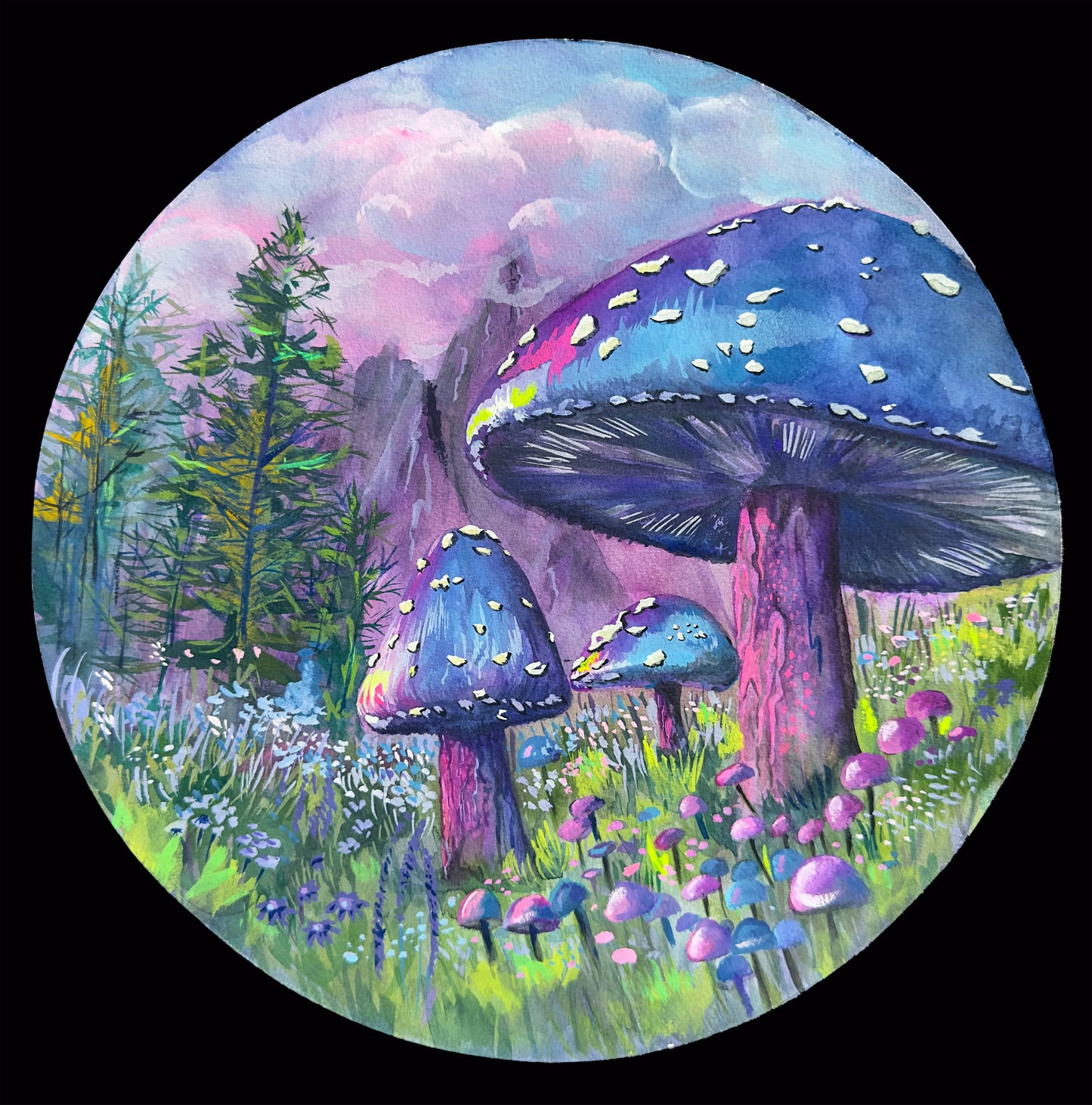 Linda McClure Art 0riginal Painting Whispers of Moonshade