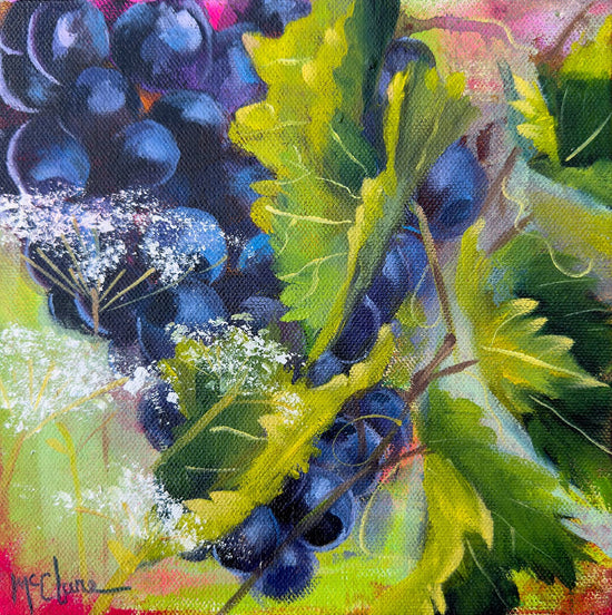 Linda McClure Art 0riginal Painting Zinfandel