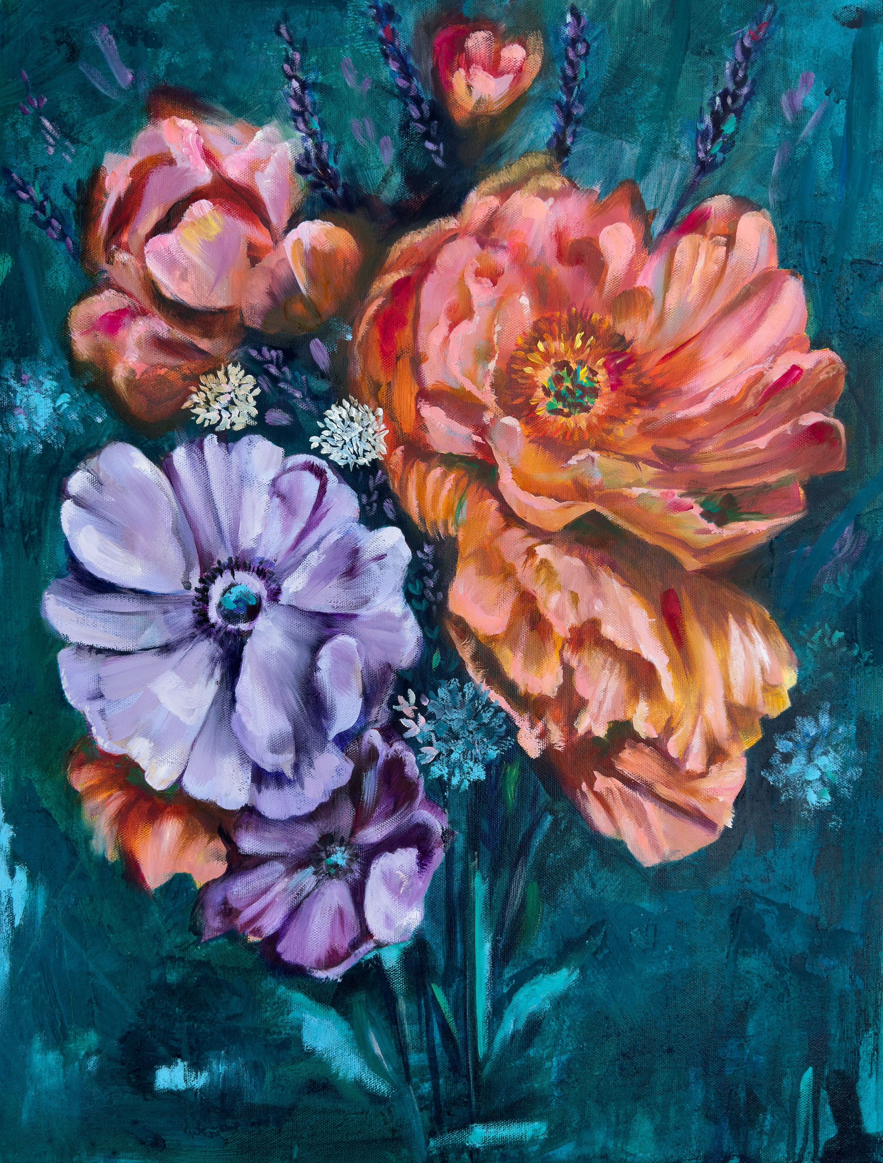 Linda McClure Art Canvas Petals of the Unseen