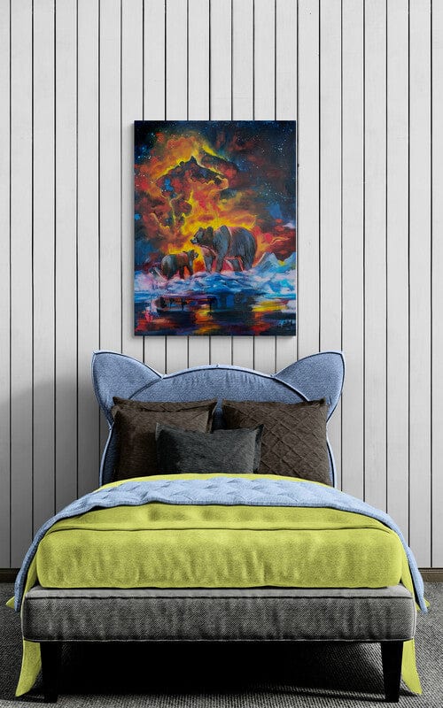 Linda McClure Art Original Painting Bedtime Story