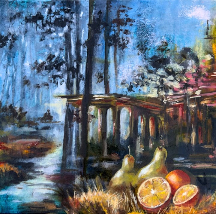 Linda McClure Art Original Painting Golden Abundance