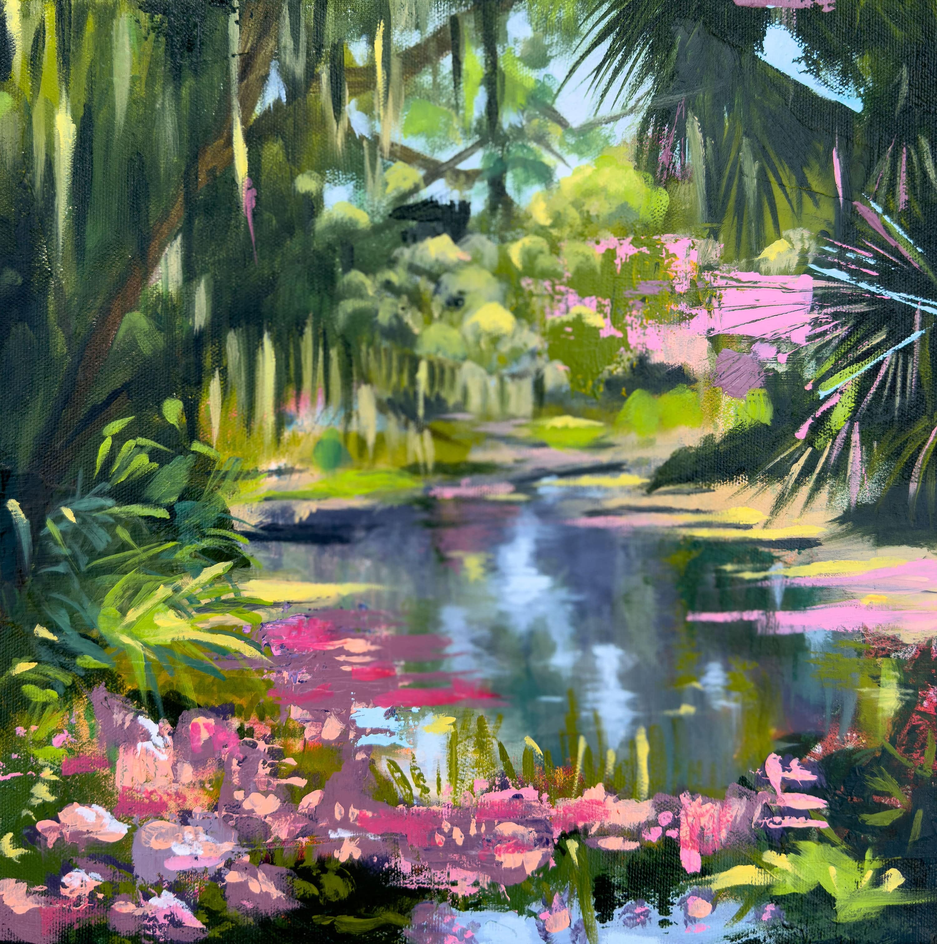 Linda McClure Art Original Painting Morning in the Everglades