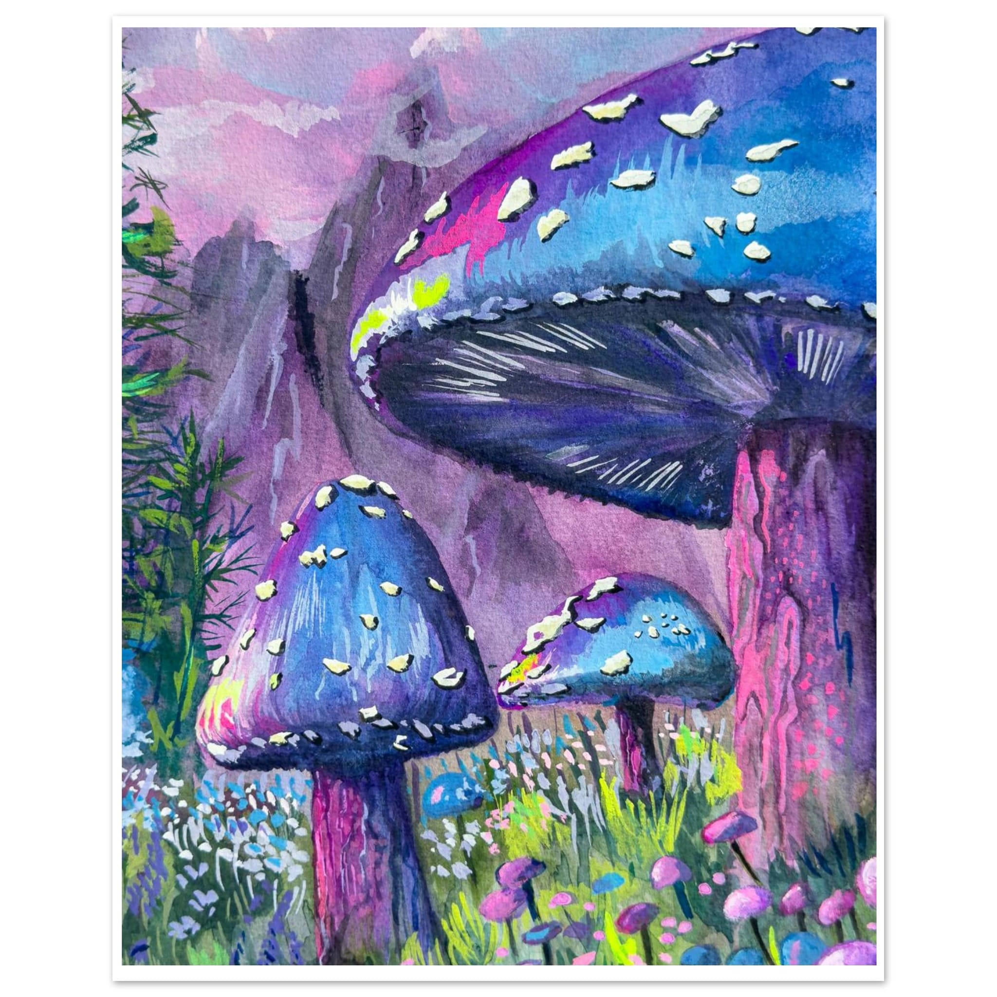 Linda McClure Art Print Material 20x25 cm / 8x10″ Moonshade Mushroom Fine Art Print