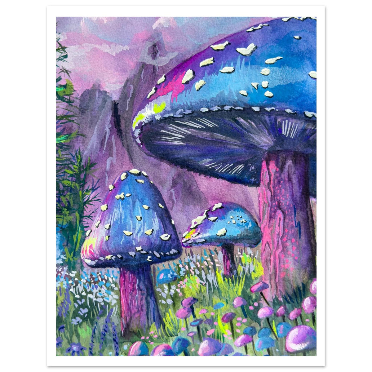 Linda McClure Art Print Material 27x35 cm / 11x14″ Moonshade Mushroom Fine Art Print