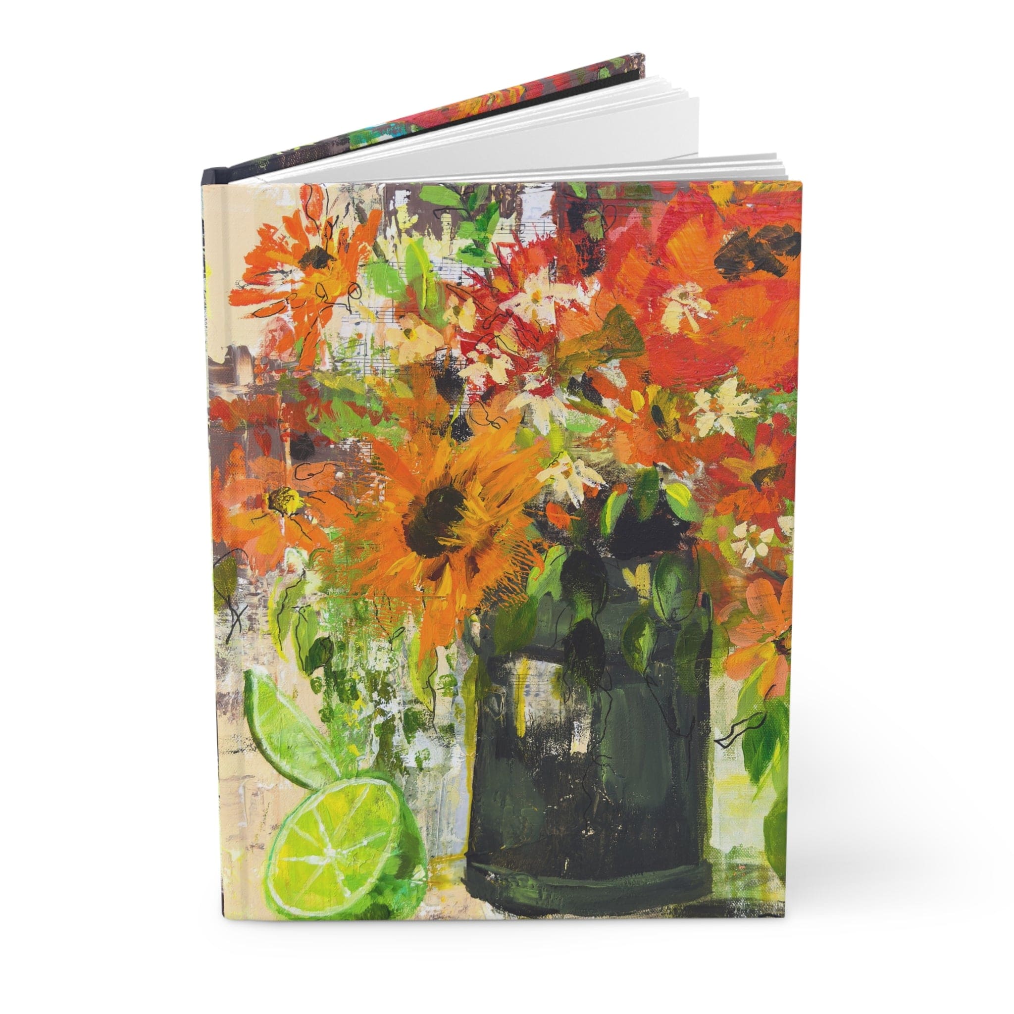 Printify Paper products Journal Afternoon Limes Hardcover Journal