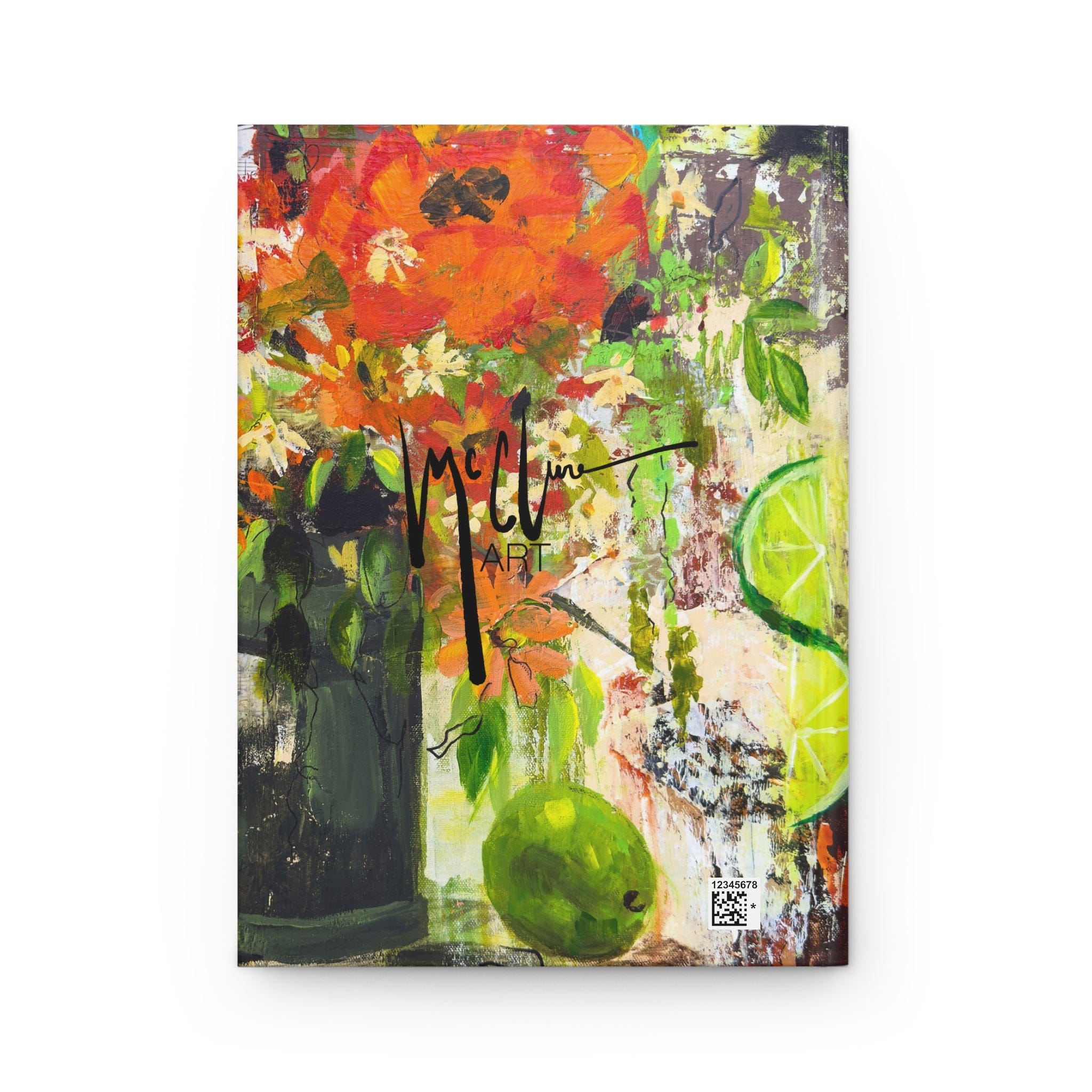 Printify Paper products Journal Afternoon Limes Hardcover Journal
