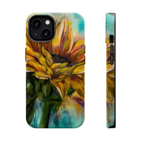 Printify Phone Case iPhone 13 / Glossy Sunflower MagSafe Tough Cases