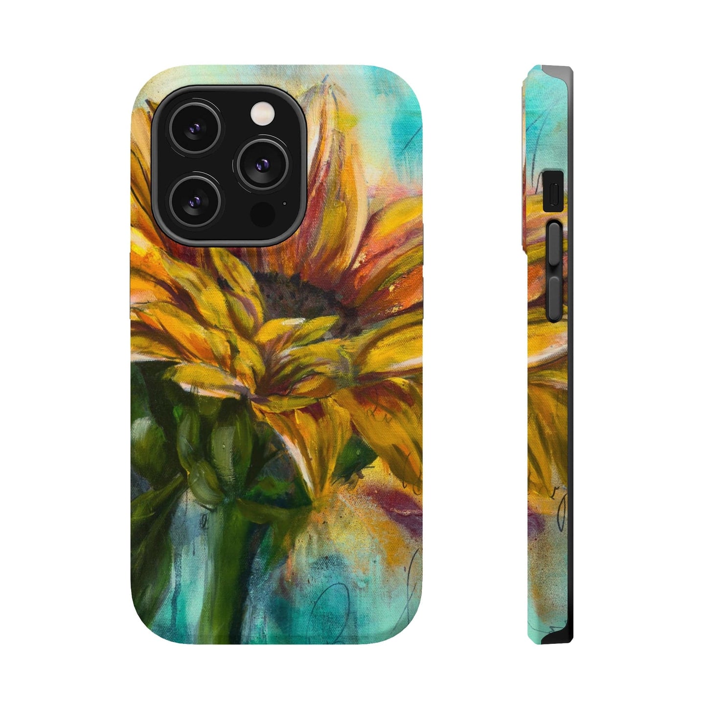 Printify Phone Case iPhone 14 Pro / Matte Sunflower MagSafe Tough Cases