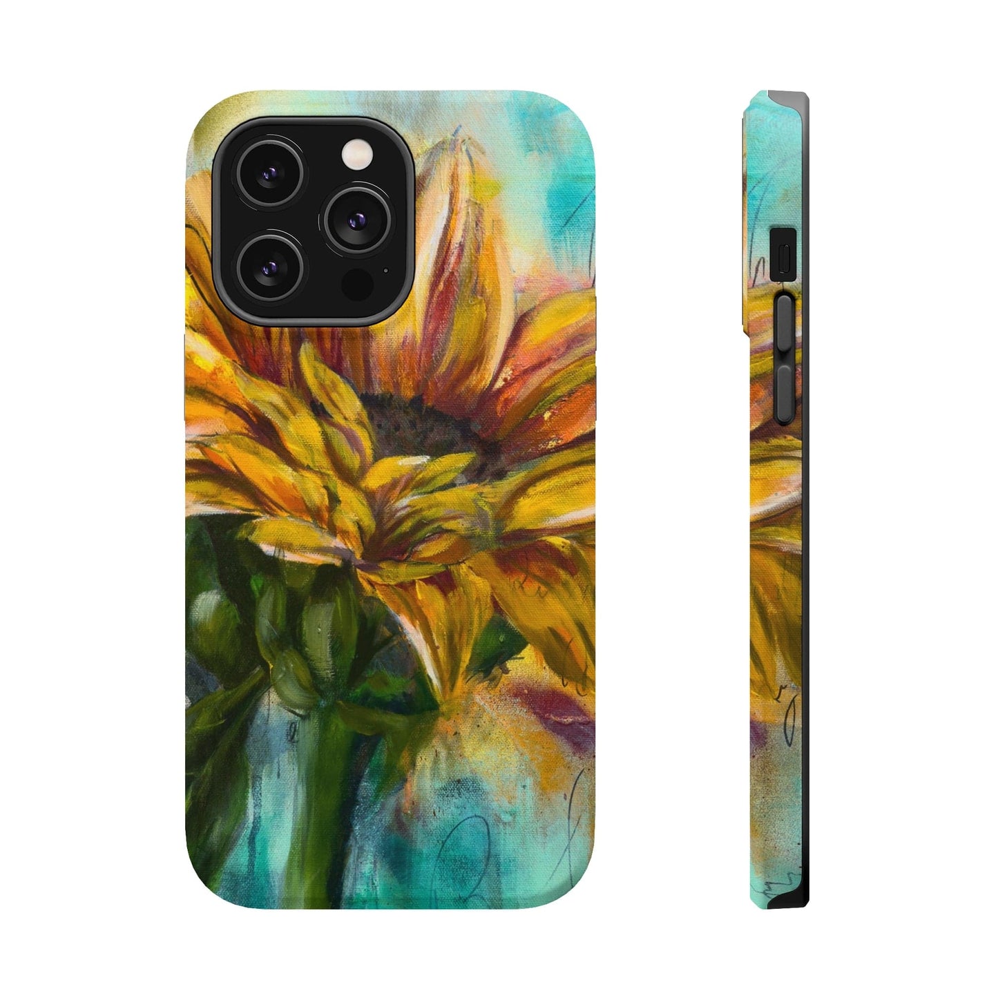 Printify Phone Case iPhone 14 Pro Max / Matte Sunflower MagSafe Tough Cases