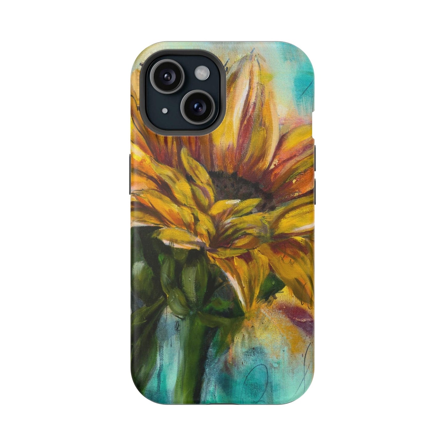 Printify Phone Case iPhone 15 / Matte Sunflower MagSafe Tough Cases