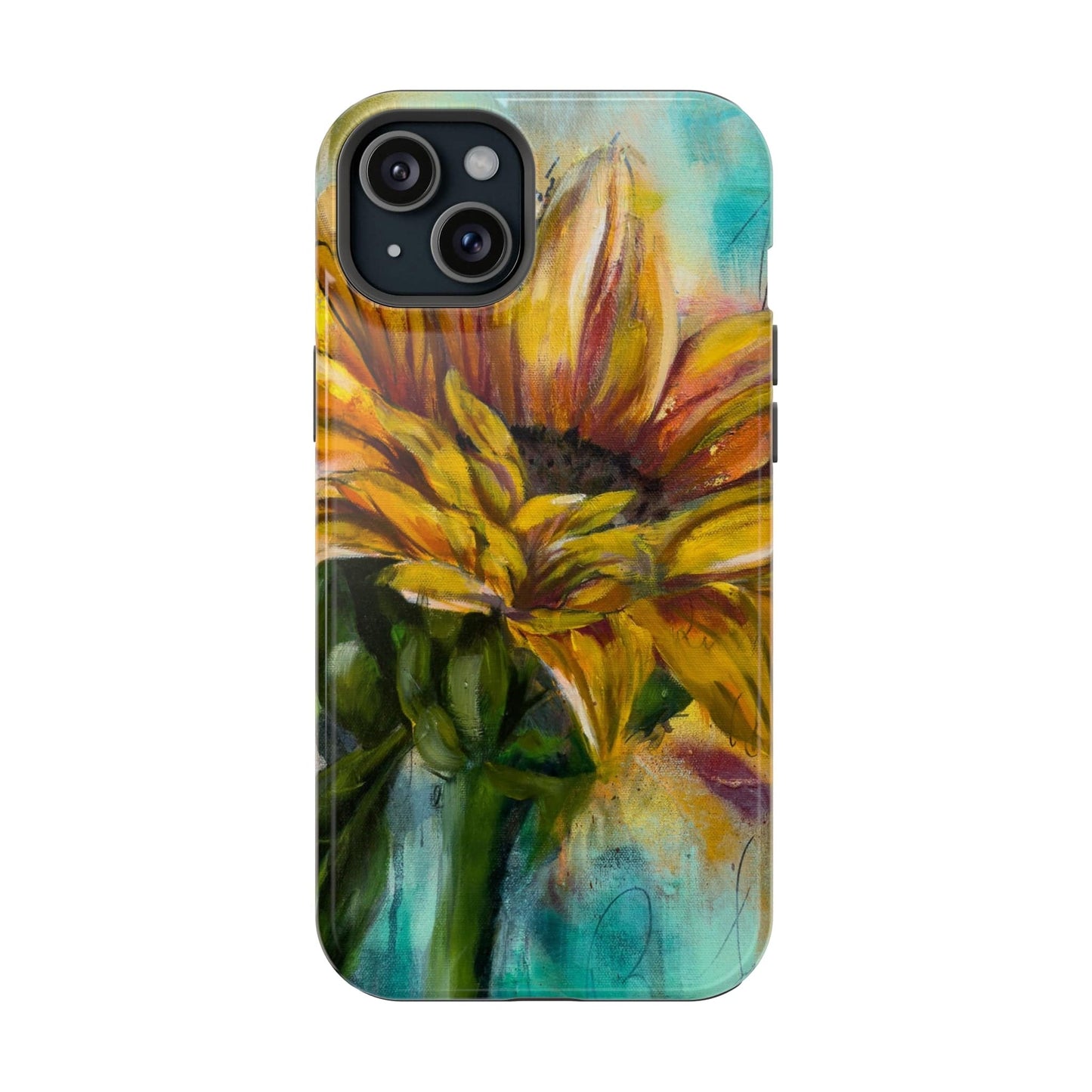 Printify Phone Case iPhone 15 Plus / Glossy Sunflower MagSafe Tough Cases