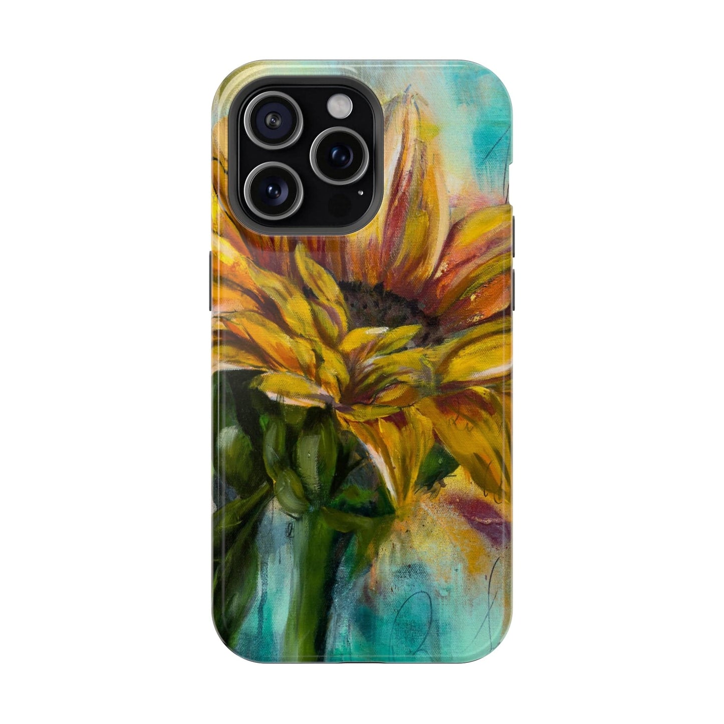 Printify Phone Case iPhone 15 Pro Max / Glossy Sunflower MagSafe Tough Cases