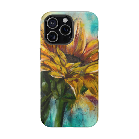 Printify Phone Case iPhone 15 Pro Max / Matte Sunflower MagSafe Tough Cases