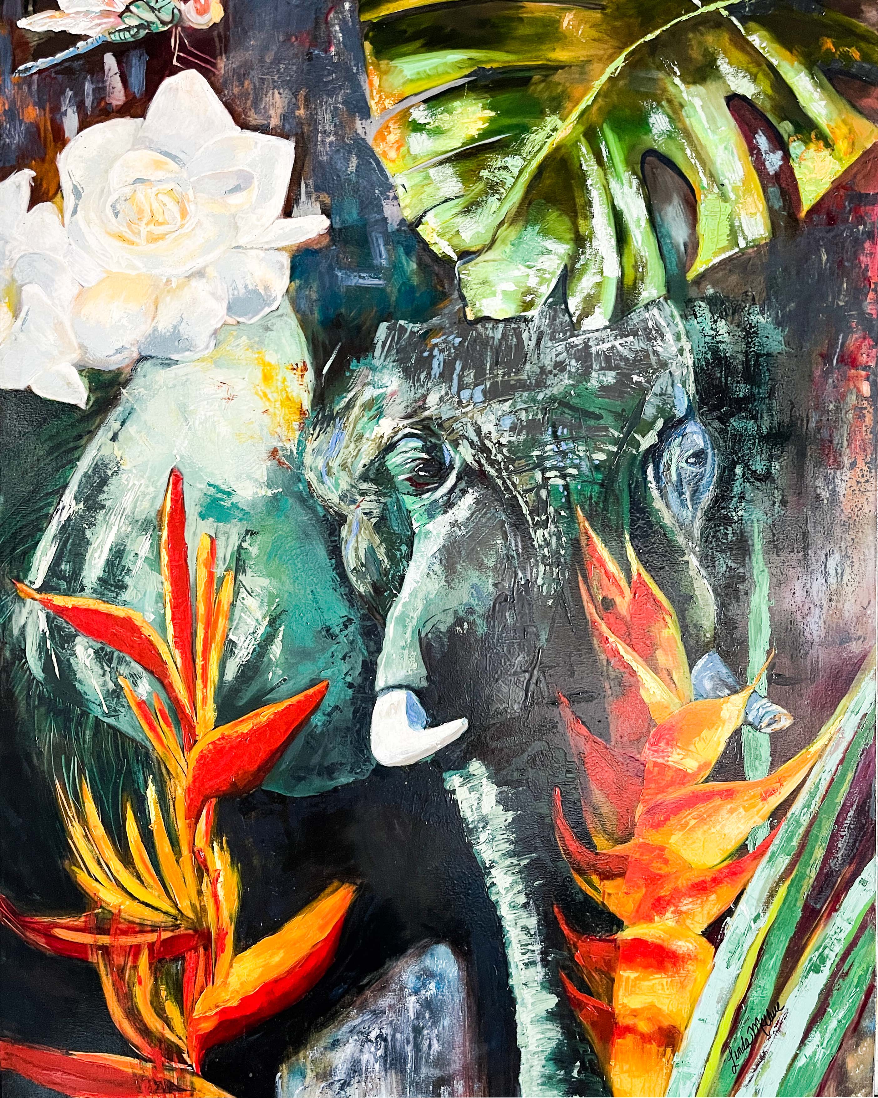 Linda McClure Art 0riginal Painting Materializing