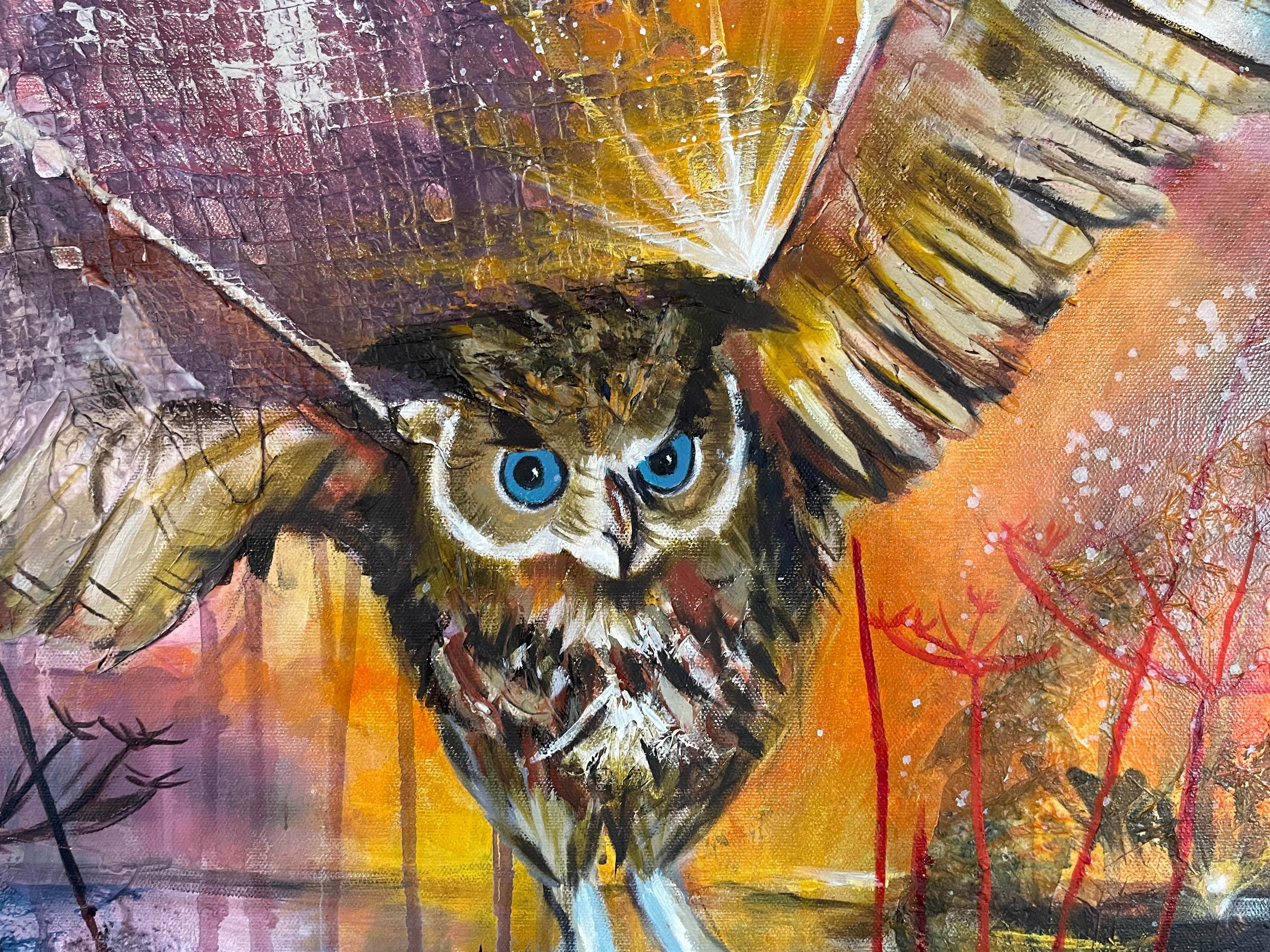 Linda McClure Art 0riginal Painting The Night Gathering