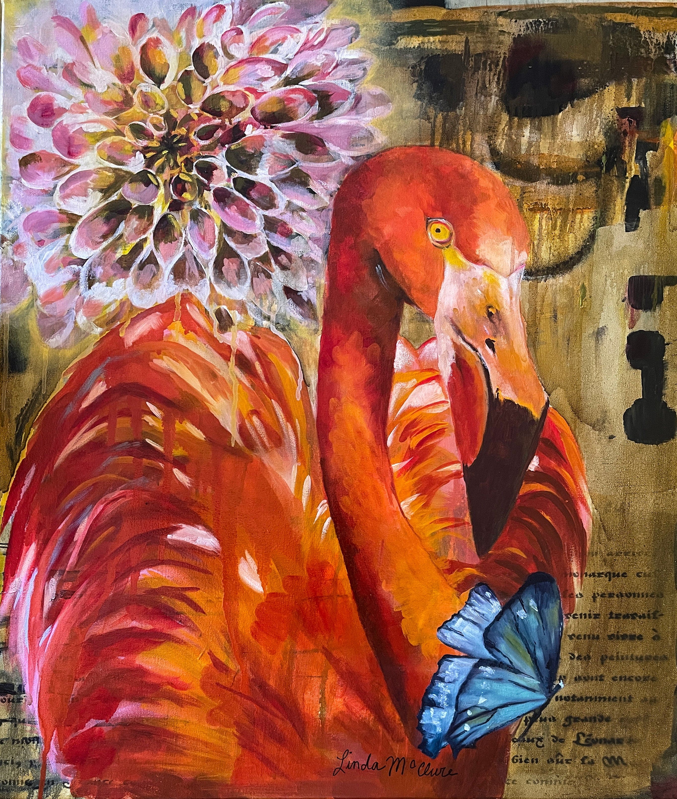 Linda McClure Art Original Painting Intensely