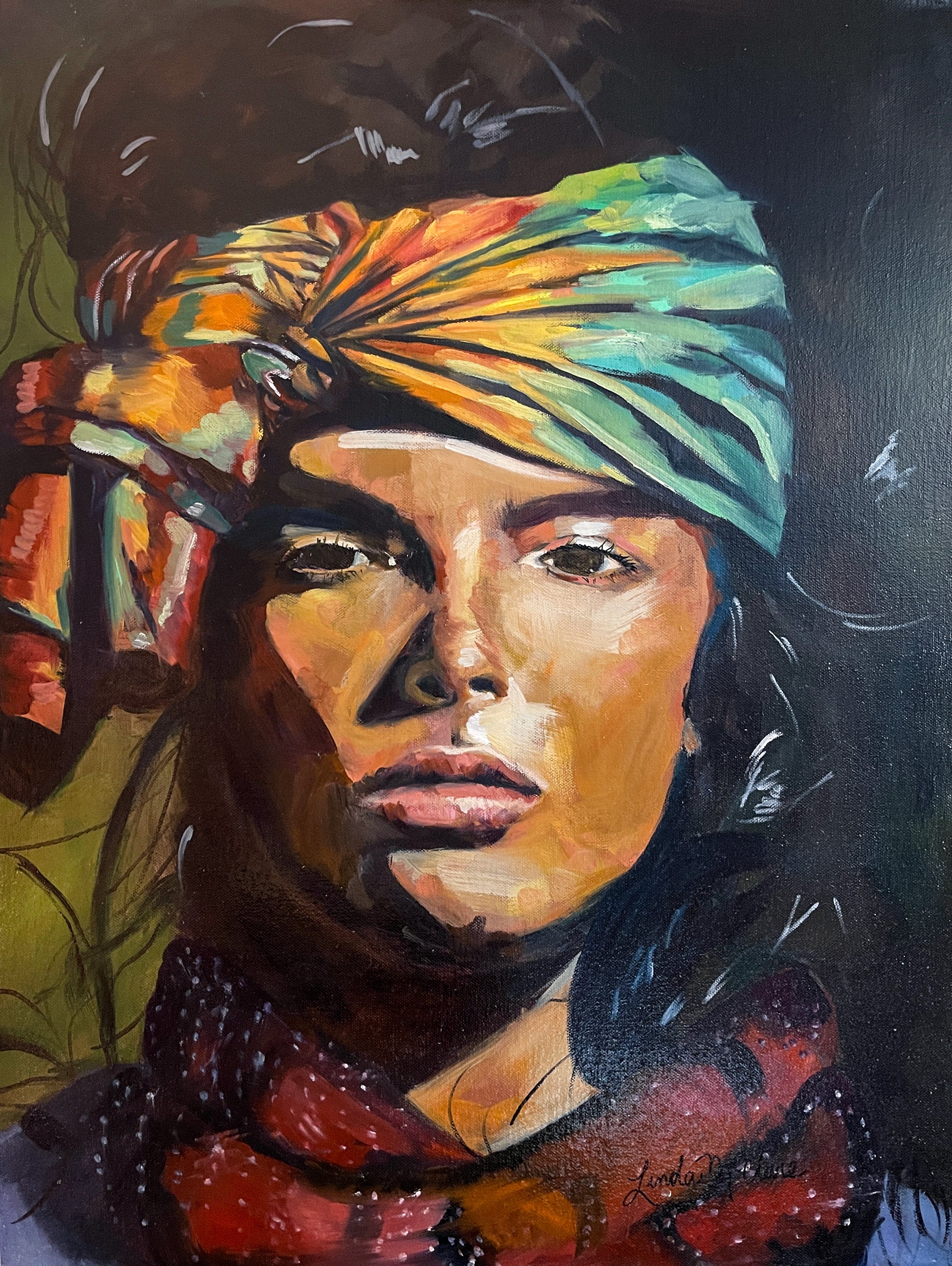 Linda McClure Art Original Painting Misha