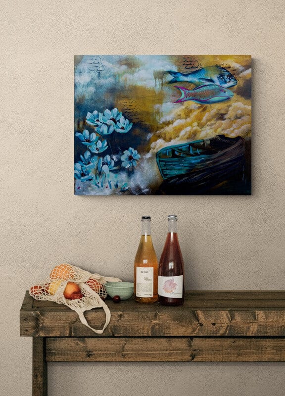 Linda McClure Art Original Painting Searching the Depths