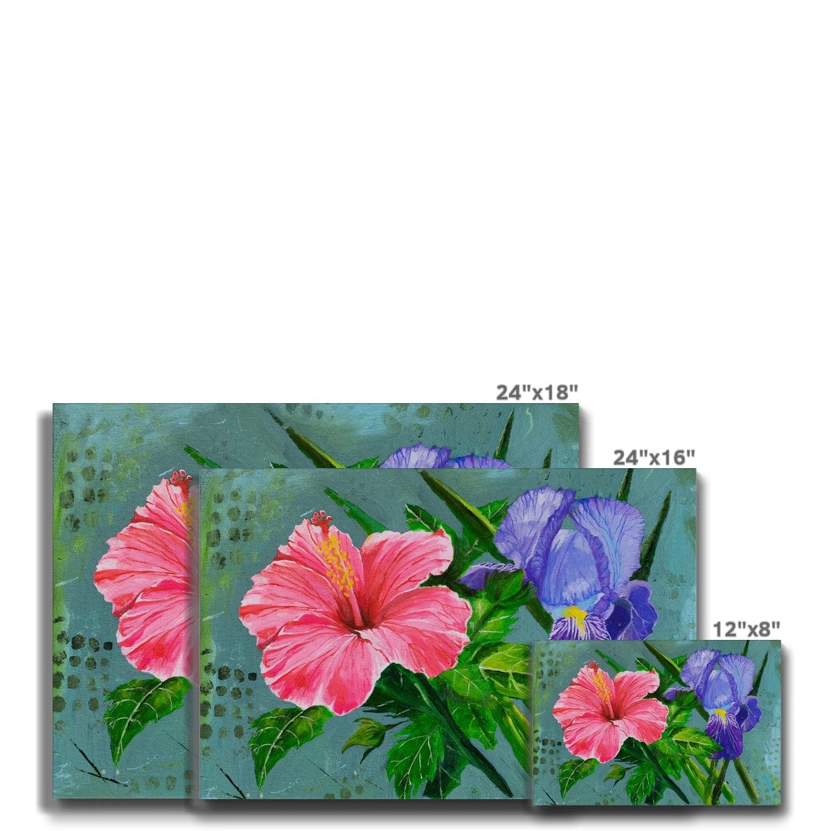Prodigi Canvas print Iris and Hibiscus Canvas