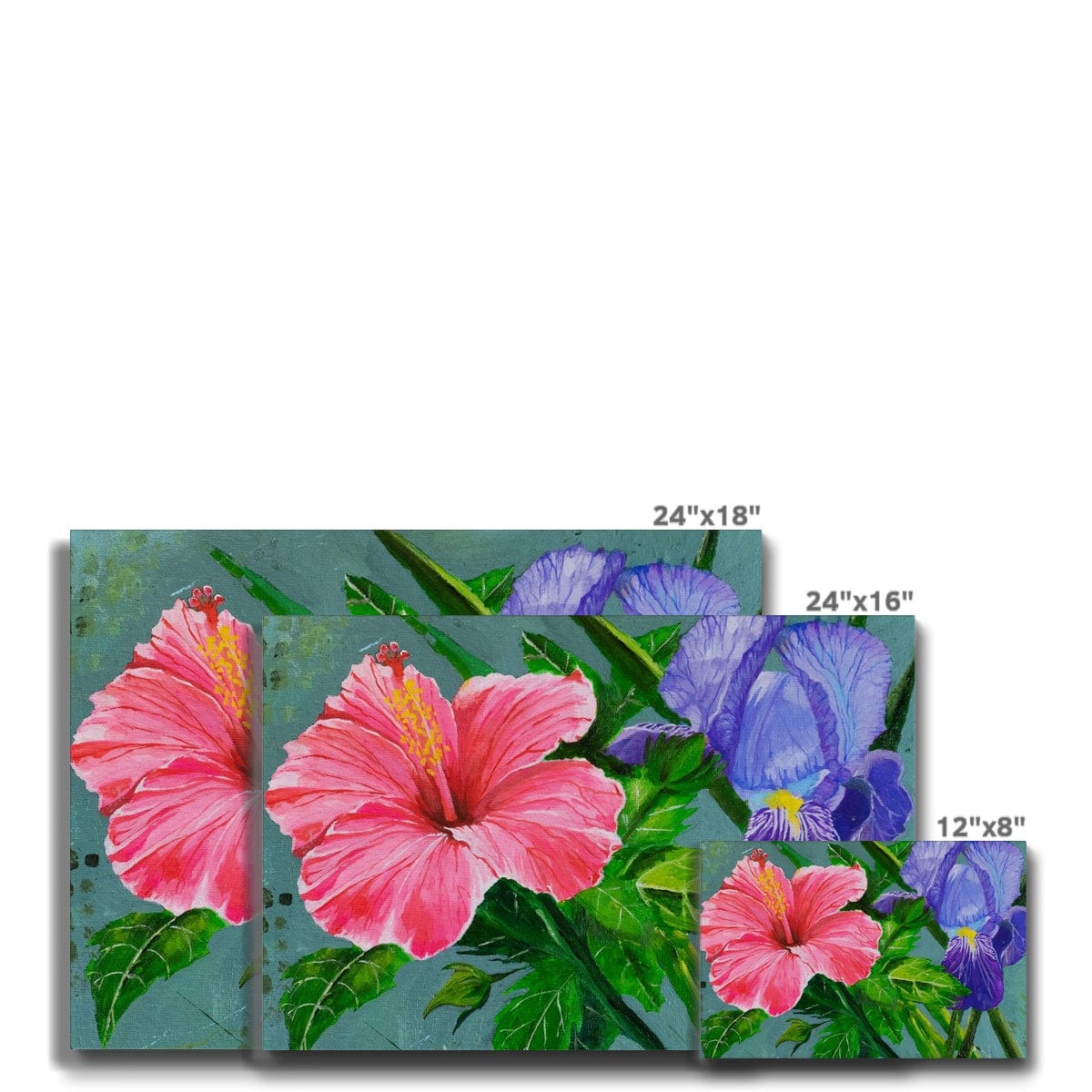 Prodigi Canvas print Iris and Hibiscus Canvas