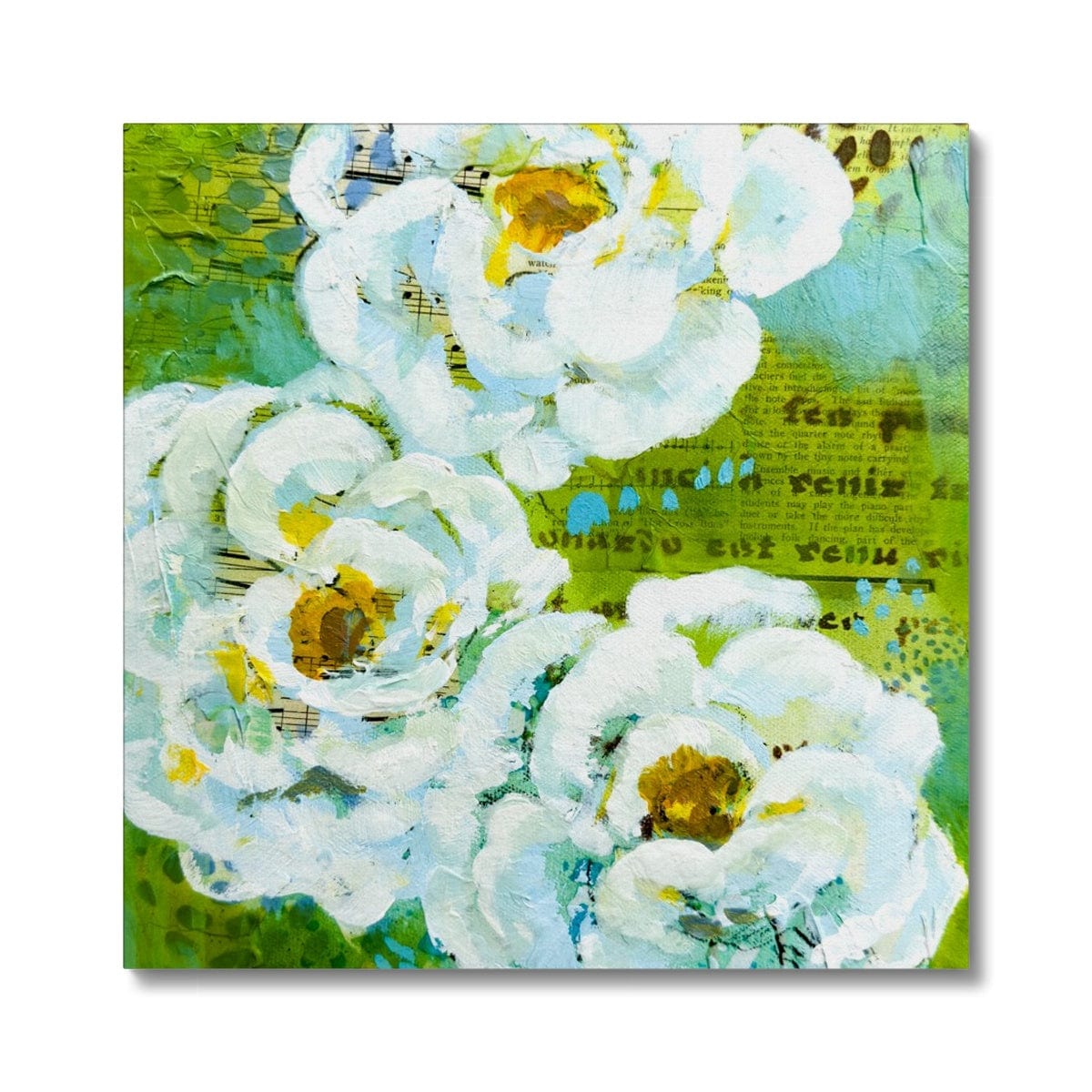 Prodigi Fine art 24"x24" / Image Wrap Flower Music Series Ranunculus Print Canvas