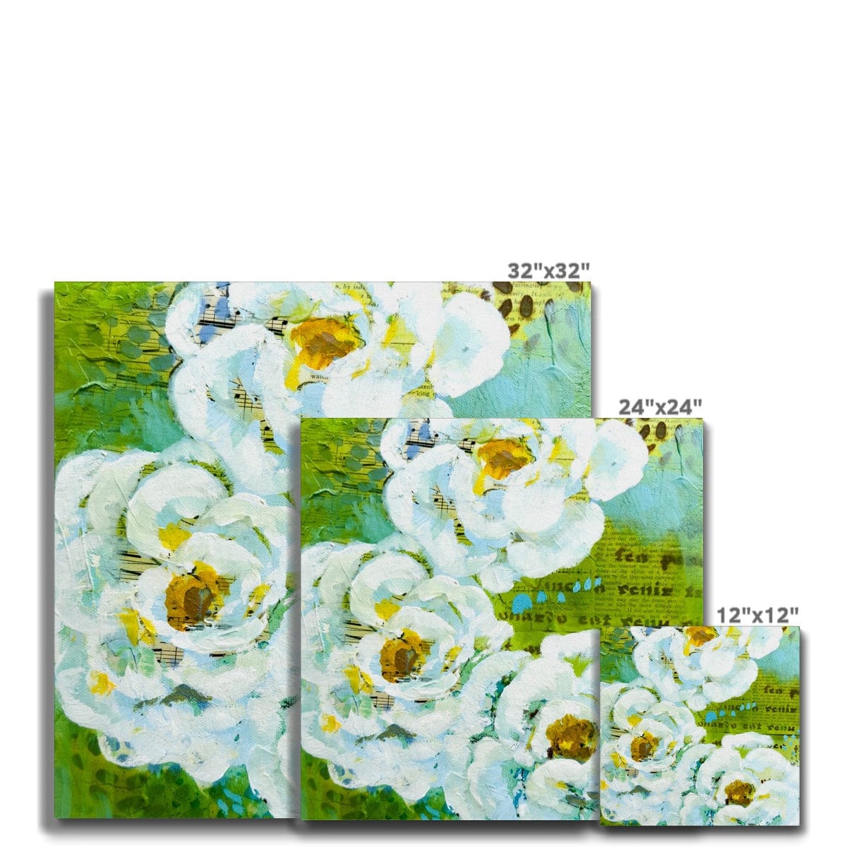 Prodigi Fine art Flower Music Series Ranunculus Print Canvas