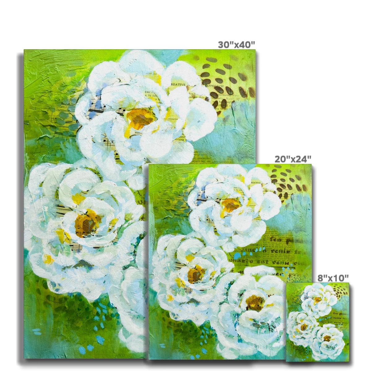 Prodigi Fine art Flower Music Series Ranunculus Print Canvas