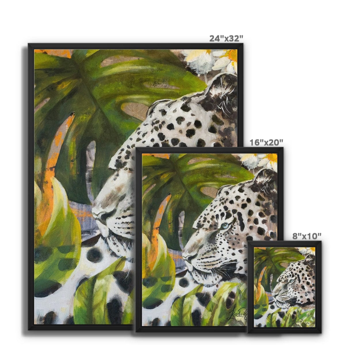 Prodigi Fine art print Adaptable Leopard Framed Canvas