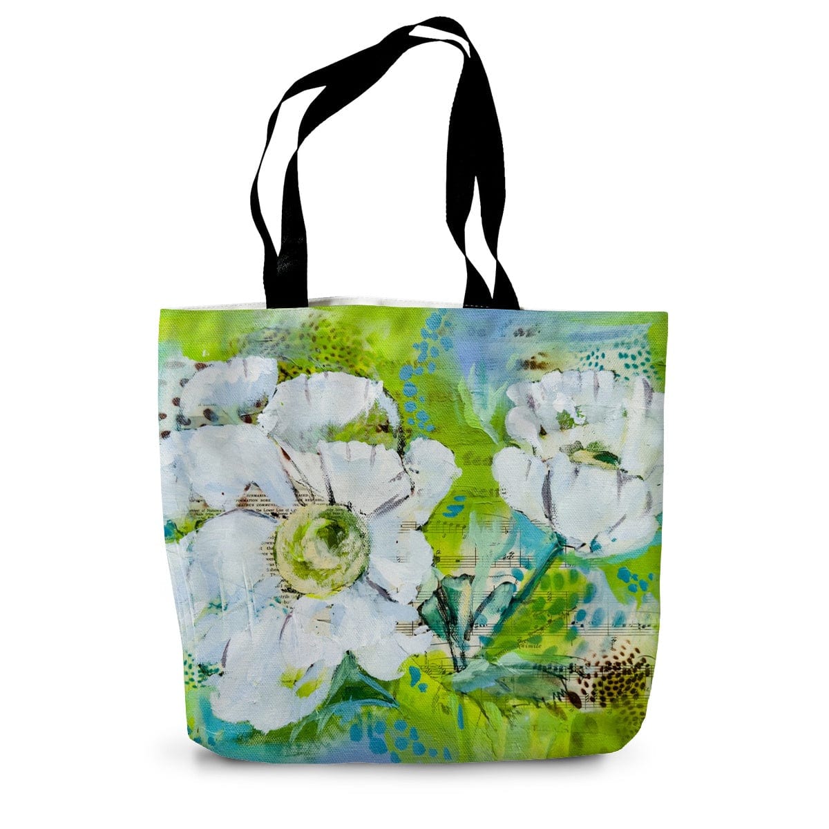 Prodigi Tote 14"x18.5" Flower Music Series Anemone Print Canvas Tote Bag