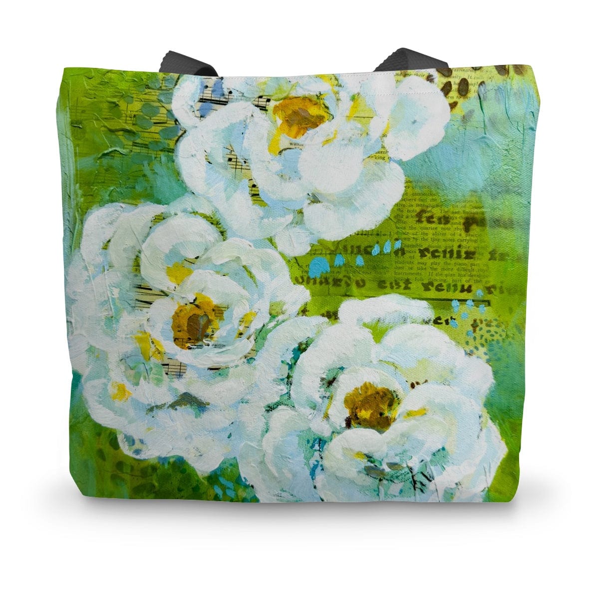 Prodigi Tote 14"x18.5" Flower Music Series Ranunculus Print Canvas Tote Bag