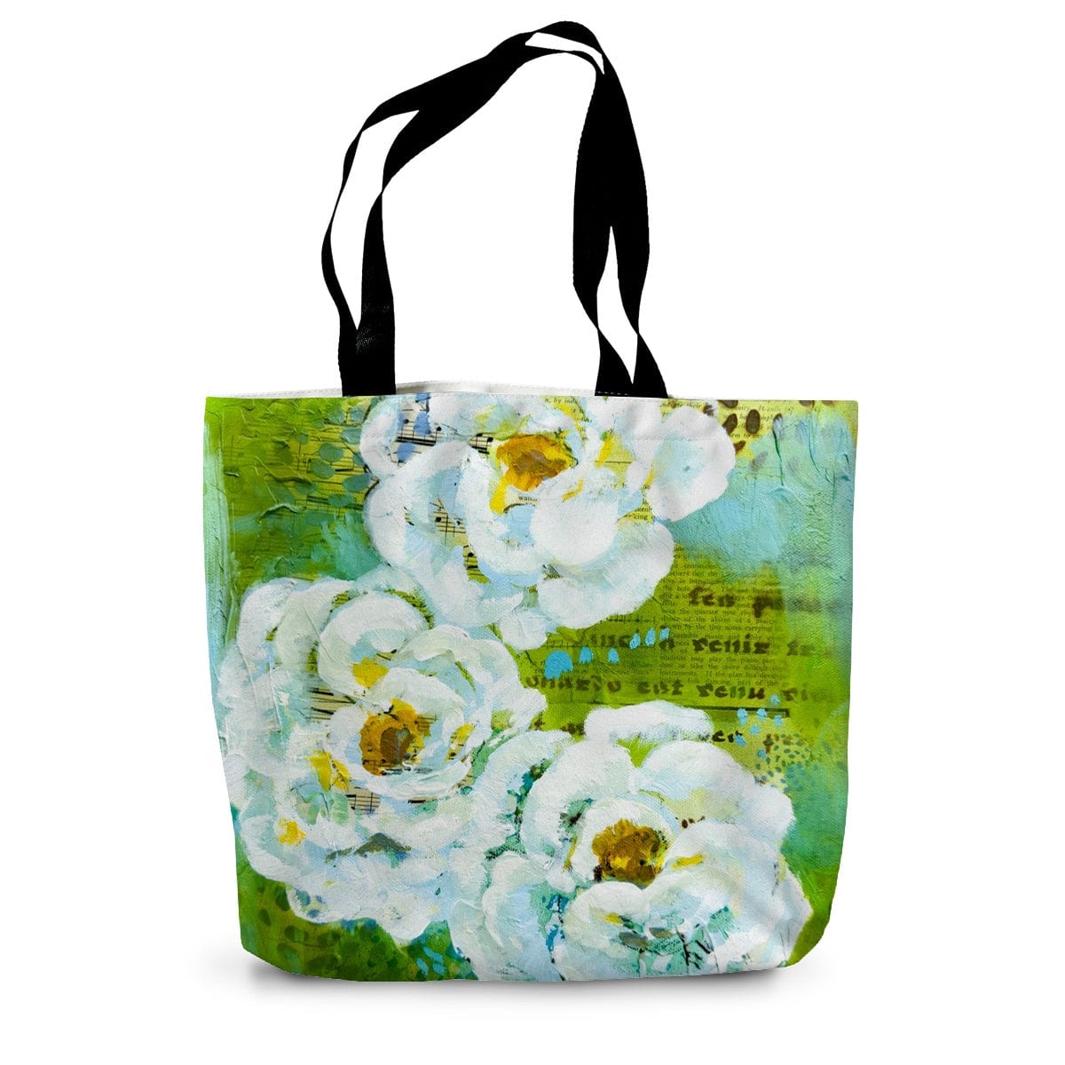 Prodigi Tote 14"x18.5" Flower Music Series Ranunculus Print Canvas Tote Bag